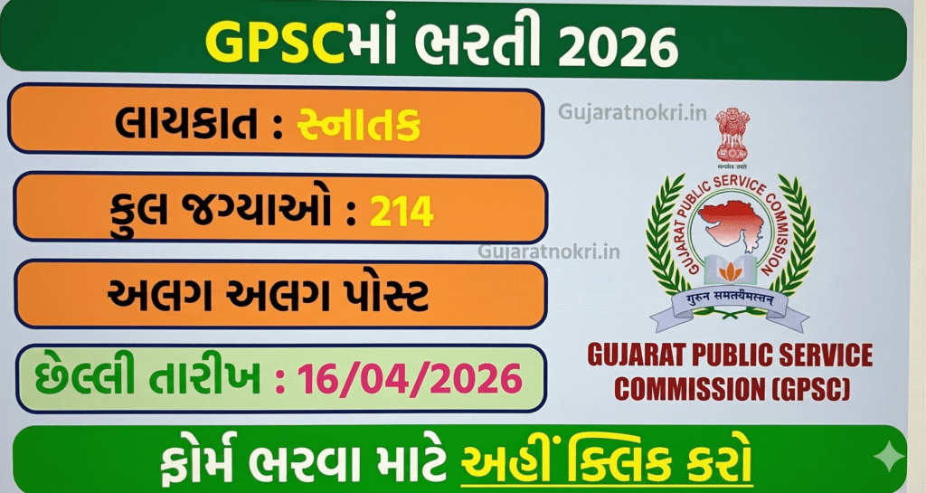GPSC Recruitment 2026
