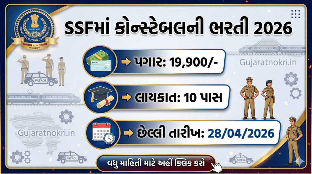 SSF Constable Tradesman Recruitment 2026
