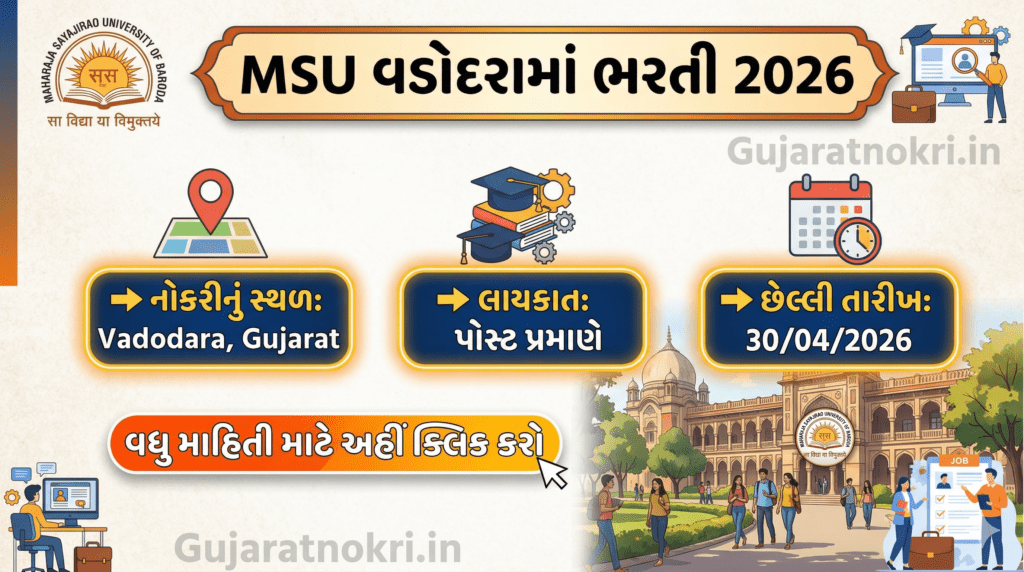 MSU Baroda Recruitment 2026