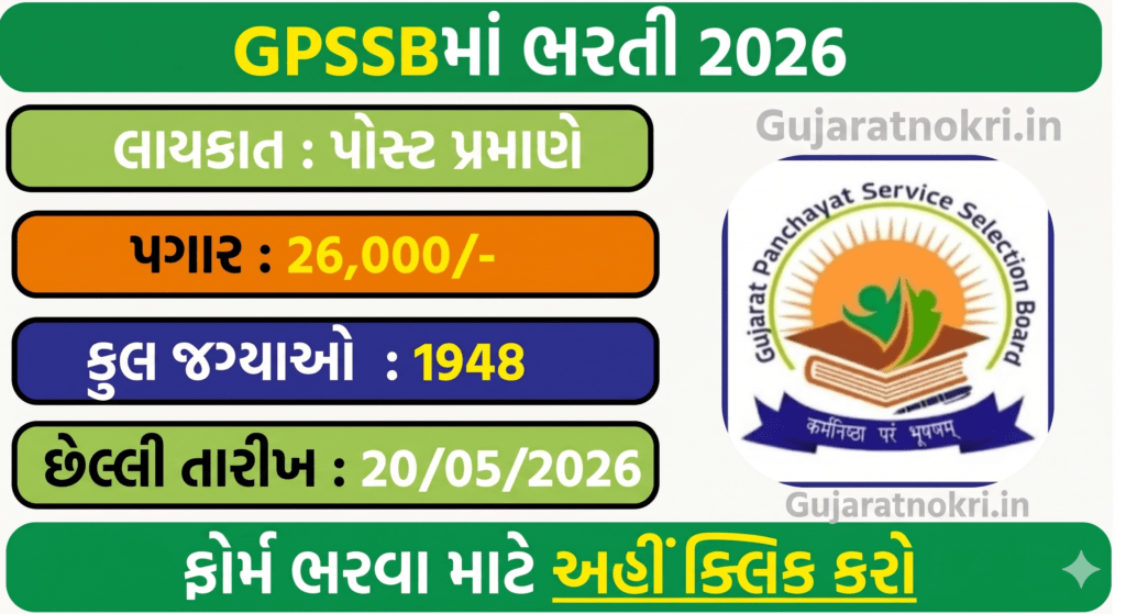GPSSB Female Health Worker (FHW) Recruitment 2026 Official Notification and Online Application Guide on OJAS