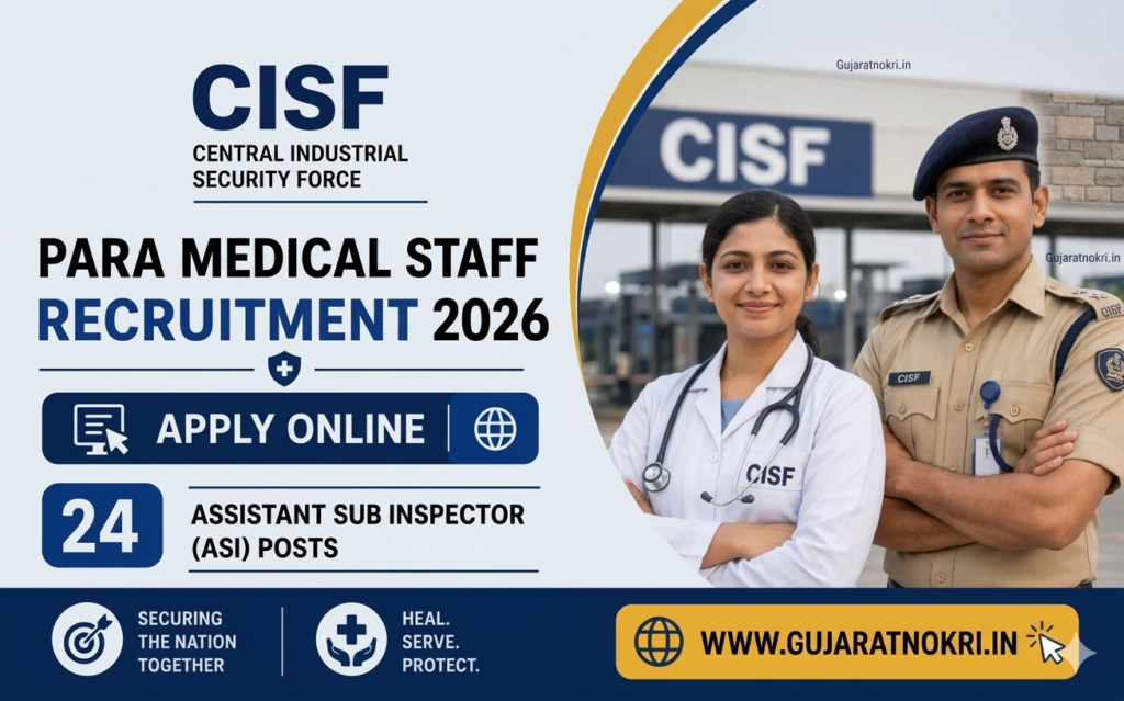 CISF Para Medical Staff Recruitment 2026 Assistant Sub Inspector ASI official notification banner